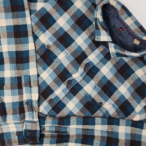 Woolrich Other - Woolrich Flannel Shirt Men's 2XL XXL Blue Plaid Long Sleeve Button Down Pockets